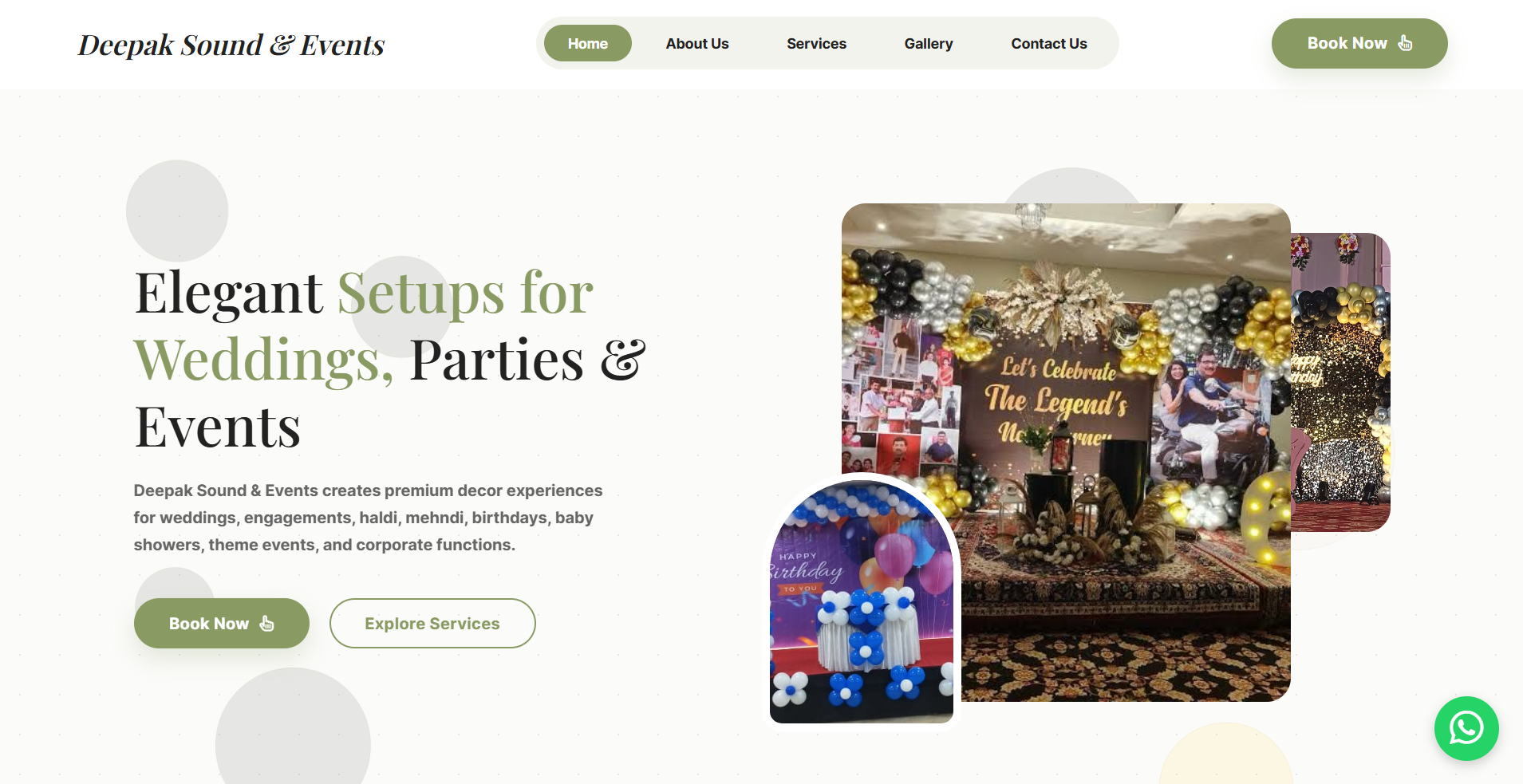 Deepak Sound & Events website