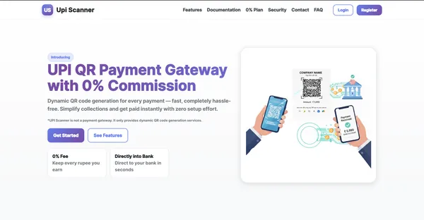 UPI Scanner website